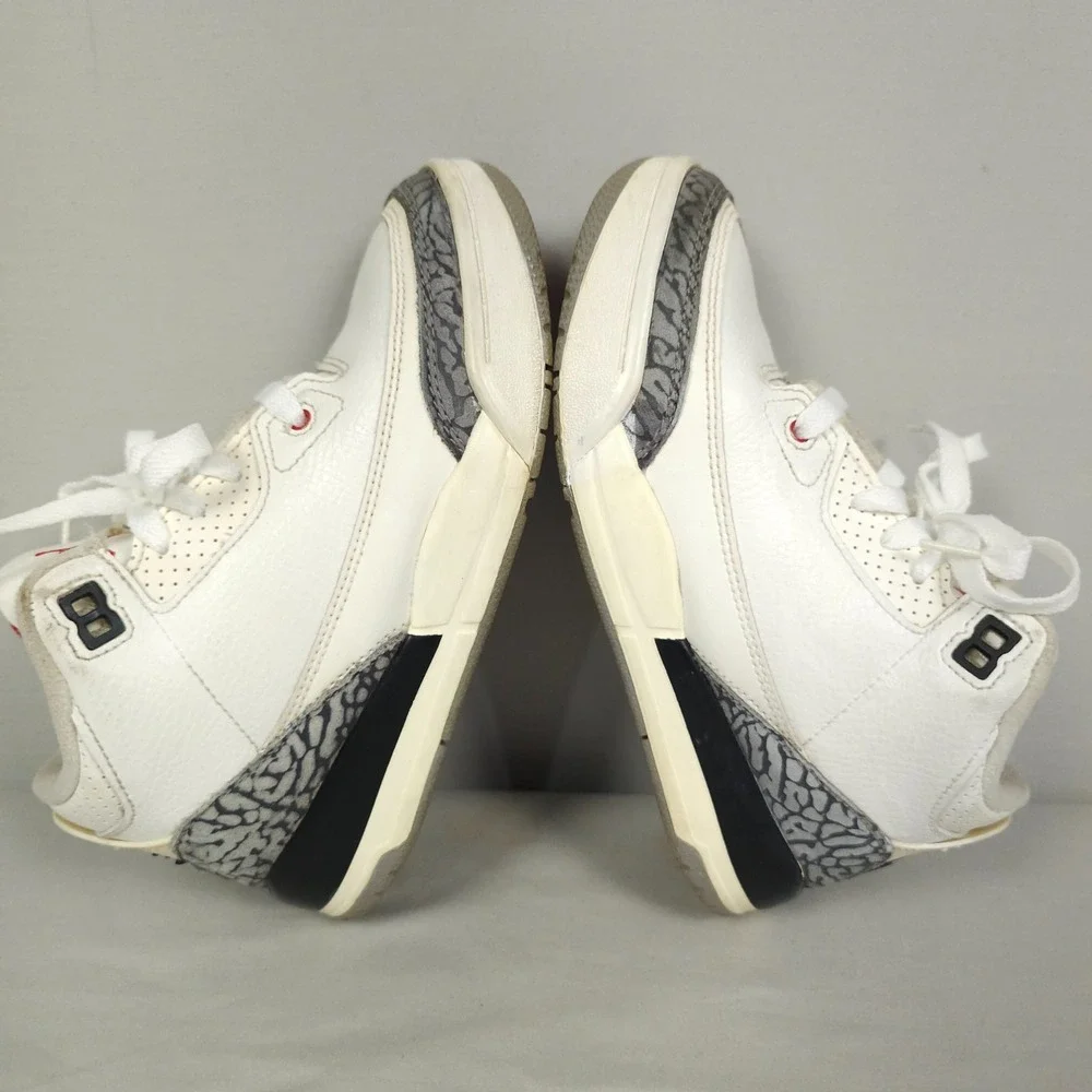 Nike Air Jordan 3 Retro Youth GS Size 1.5Y White Cement Reimagined